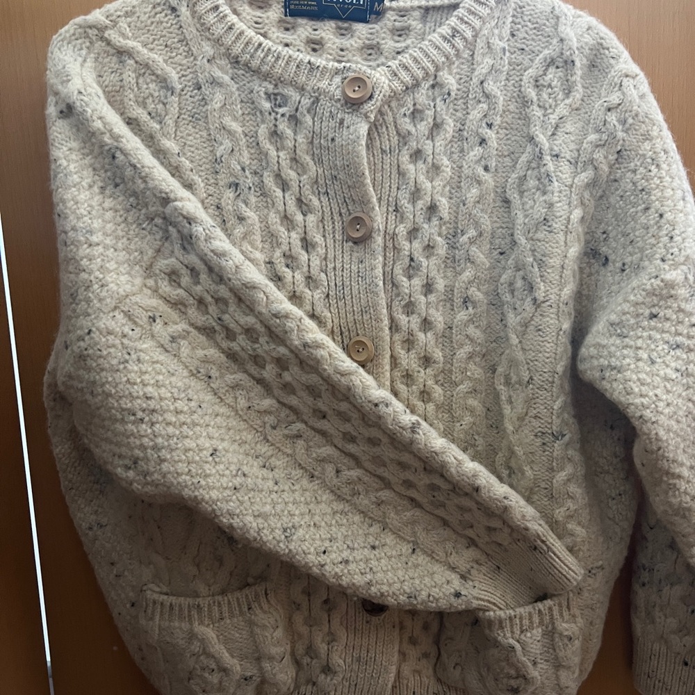 Vintage 100% Wool Grandma Sweater Cardigan Tivoli